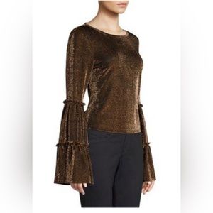 NWOT LIKELY Freya Gold Glitter Top